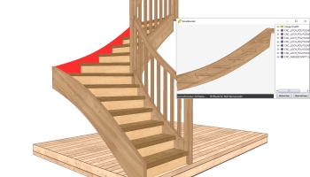 Staircase joints: A command creates Tenons-Mortises on the stringers by the treads and/or risers.