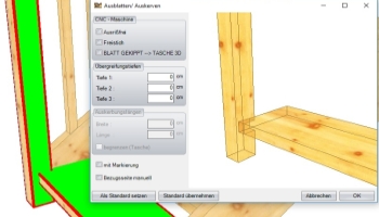 Single recess by lap joint tool (e.g. for joining the Newel Post with the step)