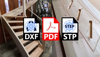 DXF/DWG, PDF, STEP export for CNC machines
